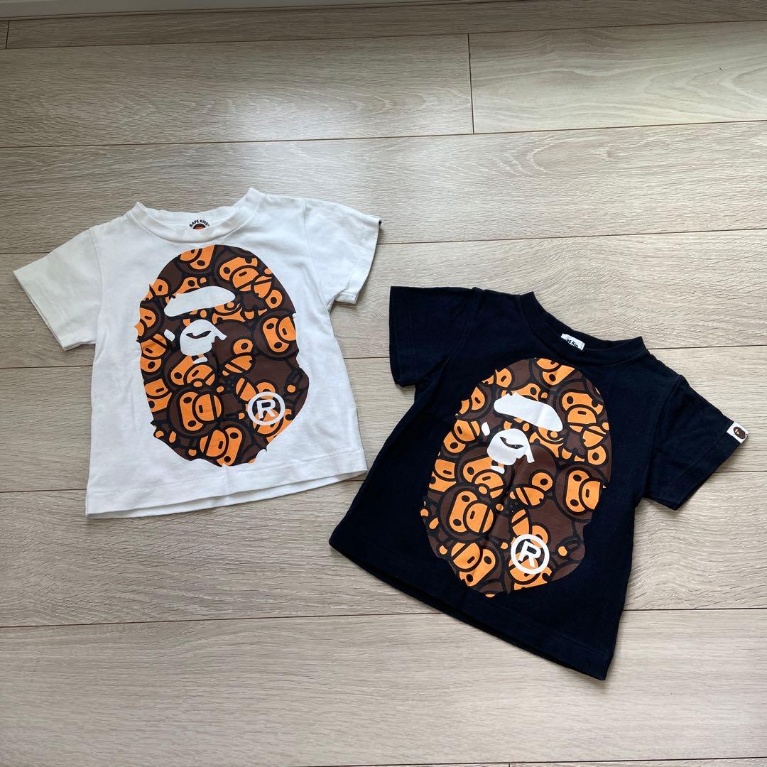 BAPE KIDS グラフィックTシャツ 2枚セット A BATHING APEコラボ 仮面ライダー Tシャツ#2 KIDS | 仮面ライダー
