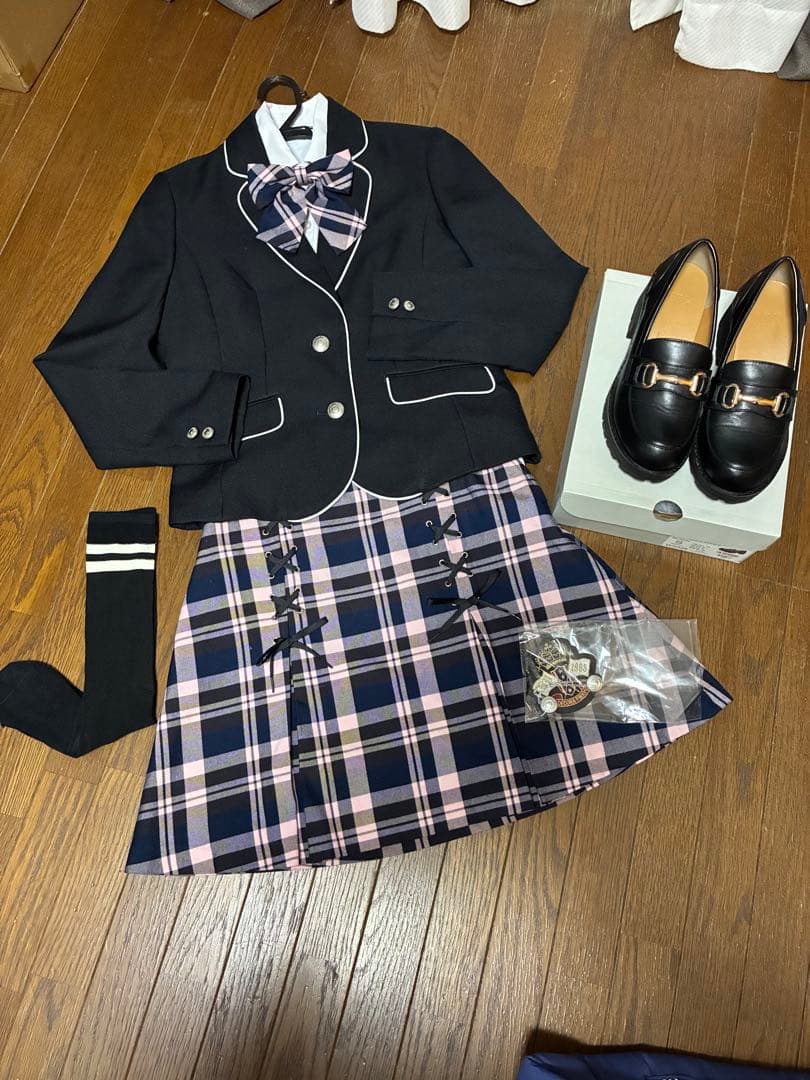 【美品】卒服 女の子 デコラピンキーズ 160cm セットアップ DECORA PINKY'S（デコラピンキーズ） 卒業式 スーツ 女の子 140 150