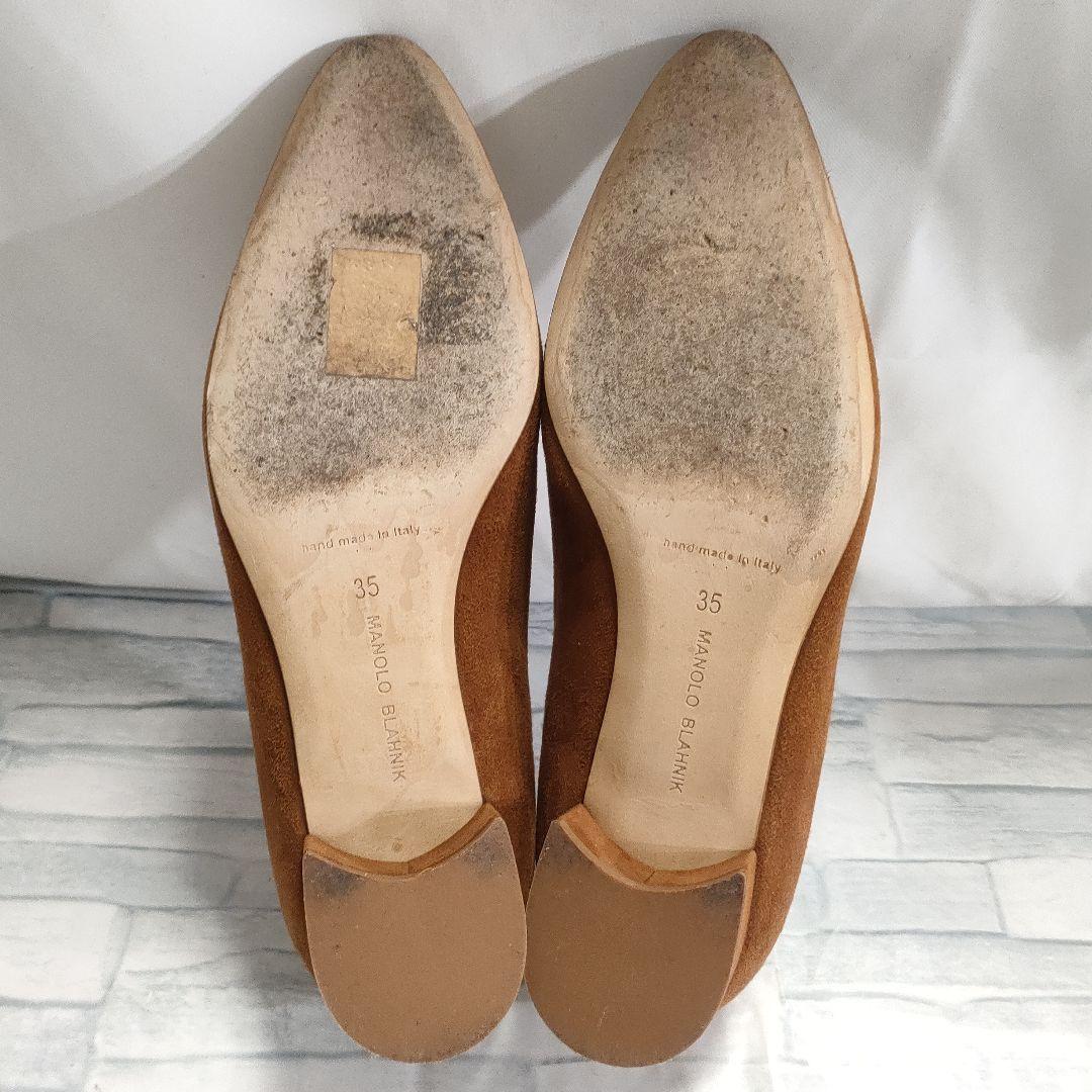 箱保存袋付き美品✨マノロブラニク リストニー スウェード ブラウン 35