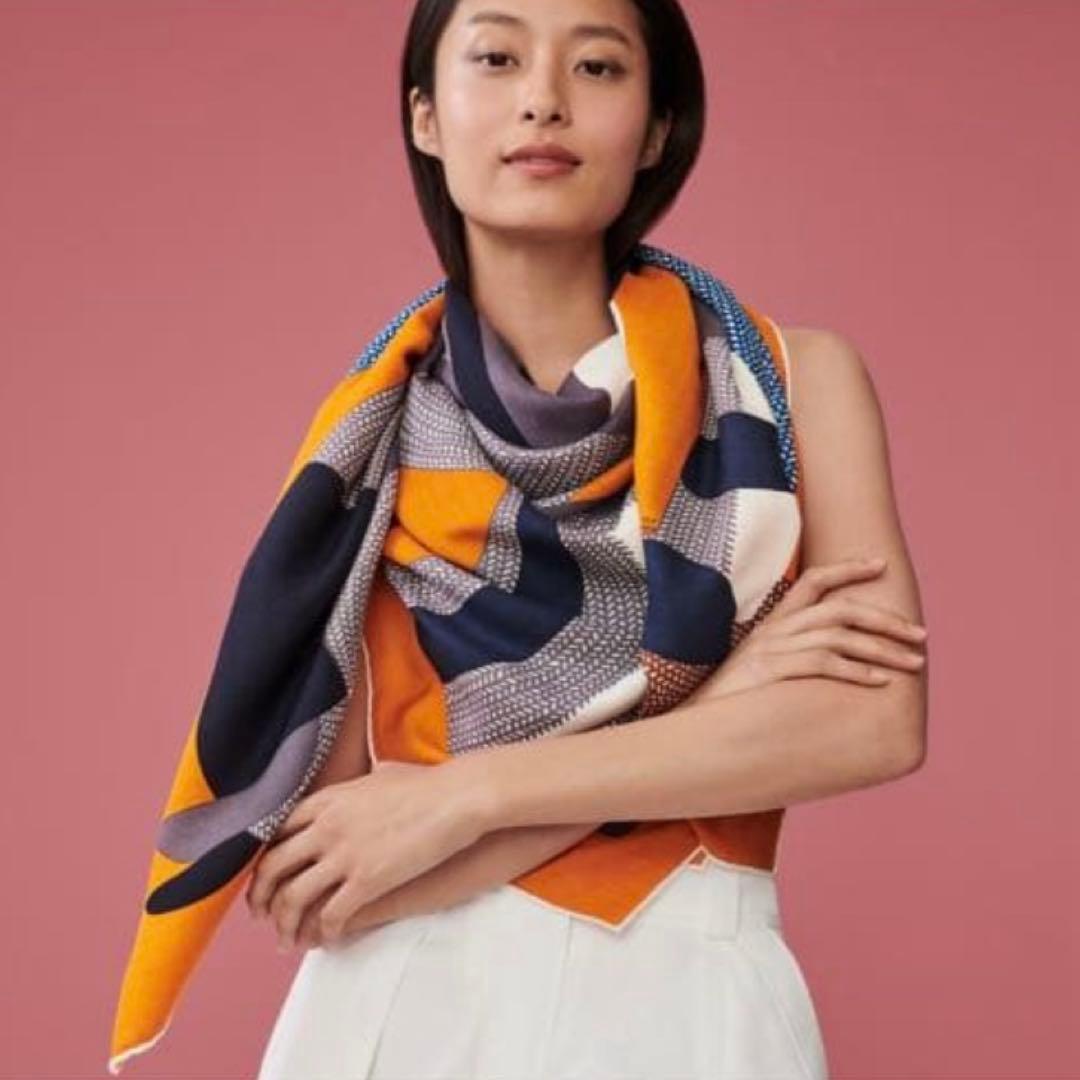 新品】HERMES エルメス カシシル カシミアシルク カレジュアン 馬