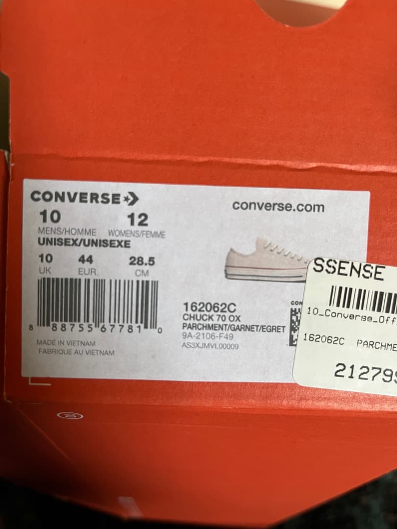 Chuck Taylor CT70 28.5cm Parchment 生成り