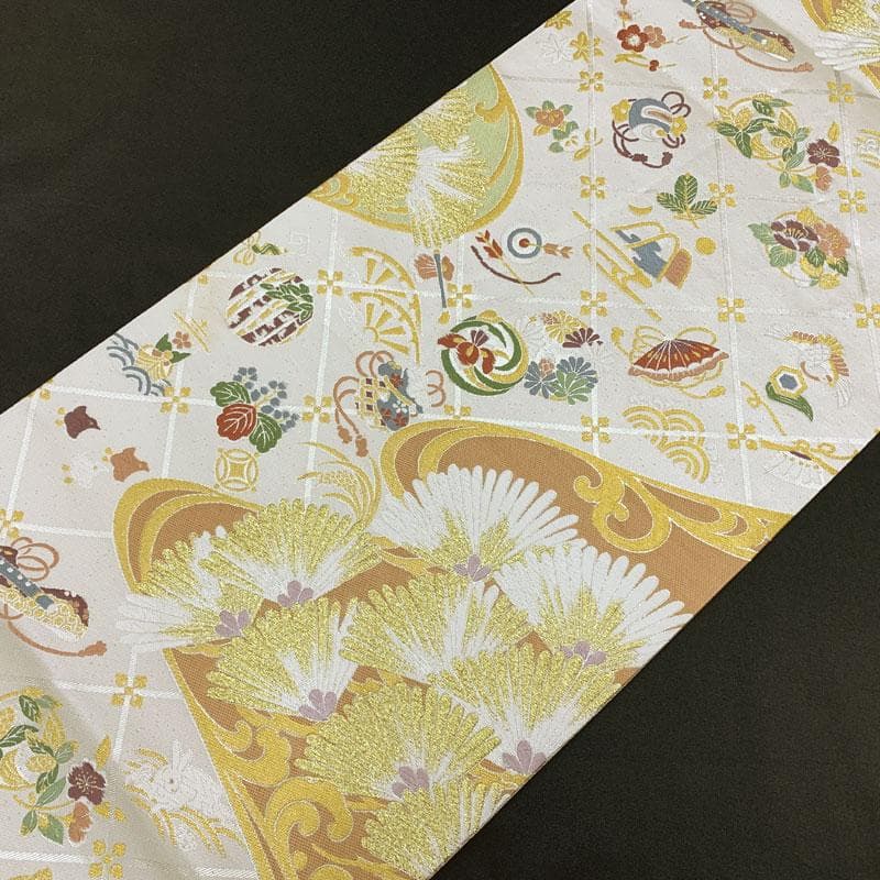 602my6◇唐織 吉祥文様 縁起柄 金糸 袋帯◇美品 - メルカリ
