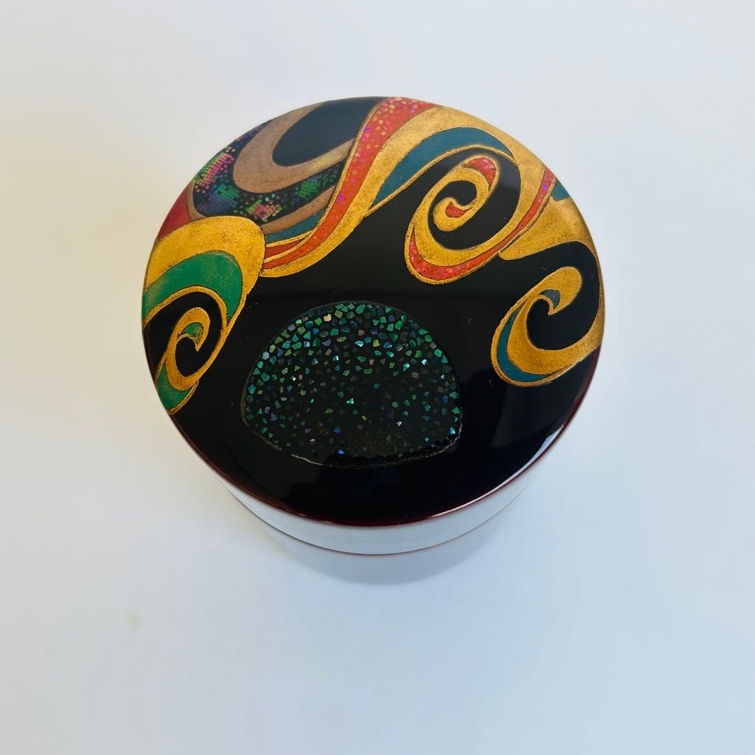 美品.希少】漆器茶筒茶器茶道具木製漆塗り蒔絵螺鈿 伝統工芸
