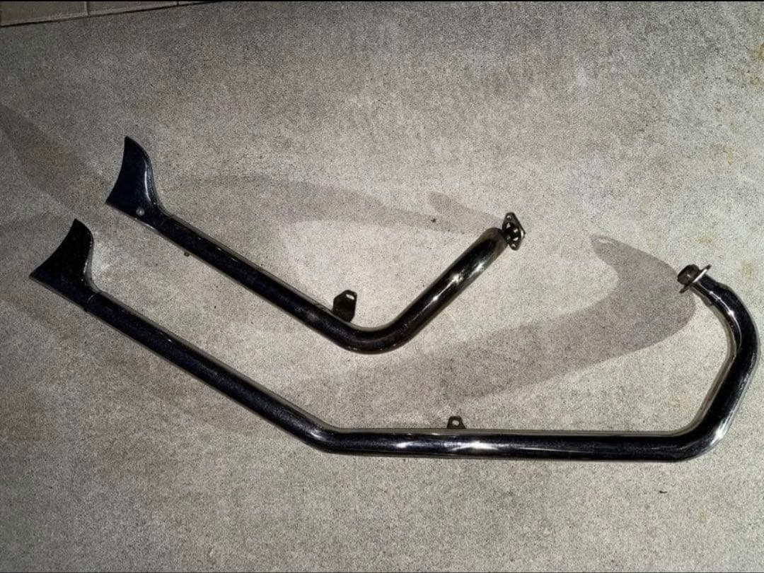 ビラーゴ250 フィッシュテールマフラー　入手困難 160723】ビラーゴ250(3DM)◇社外2in1フィッシュテールマフラー – 中古