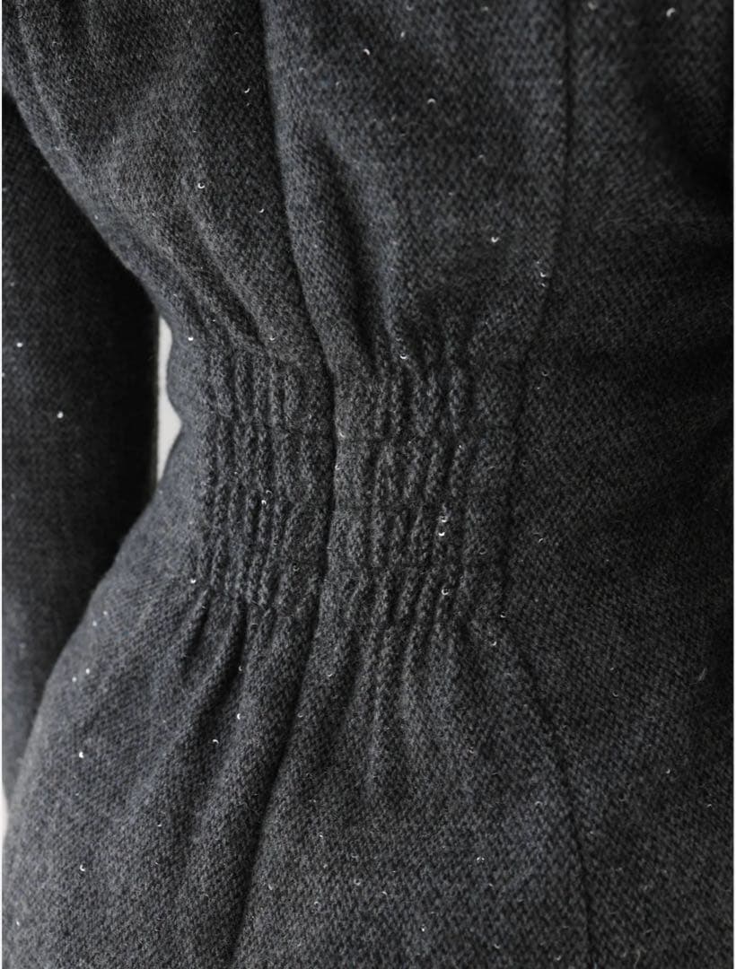 M me eme Wool herringbone tulle onepiece - メルカリ