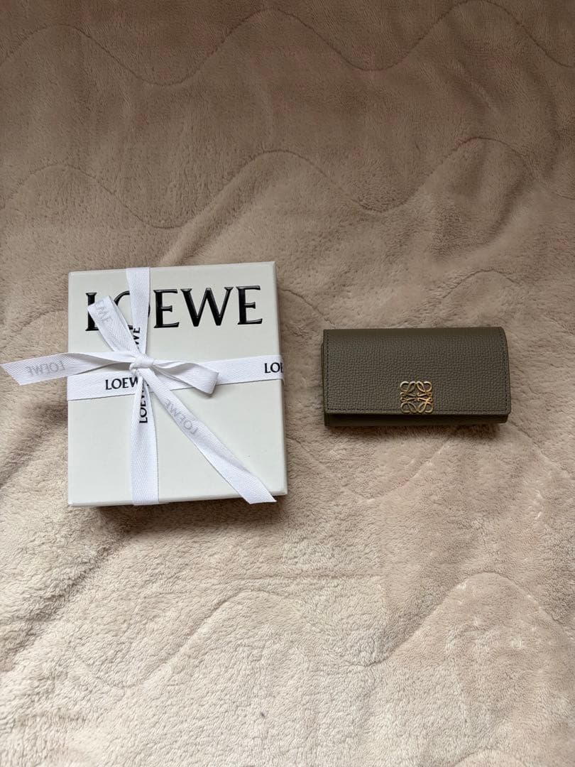 LOEWE キーケース ギフトボックス付き すぐ届く！LOEWE（ロエベ） グレインカーフ 6連キーケース (LOEWE/キー
