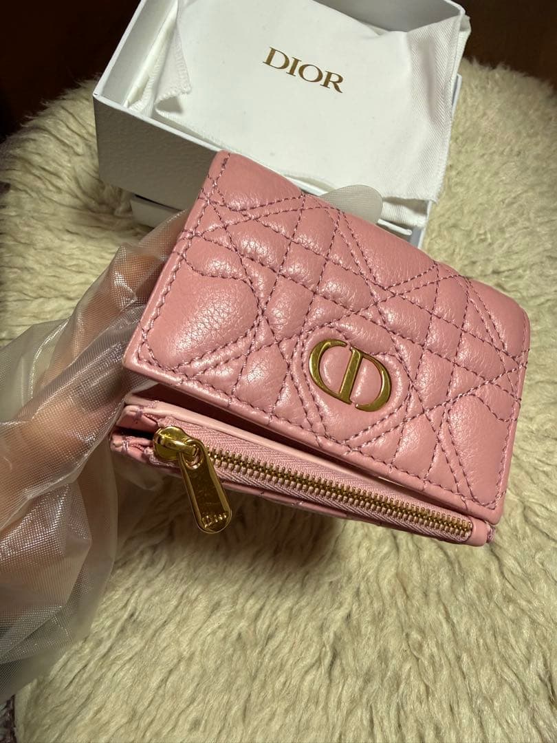 ディオール三つ折り財布ハイビスカスウォレットカナージュ ハート