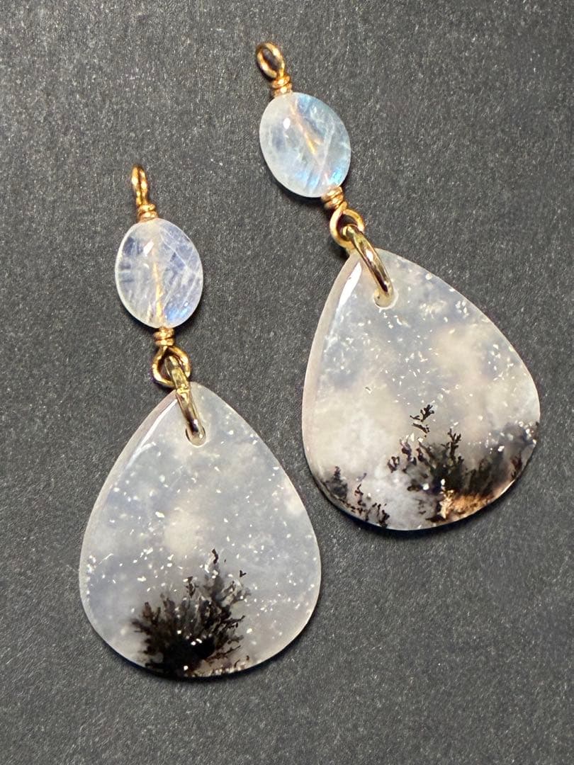 maumaumau 様専用 14kgf レッドモスアゲートピアス