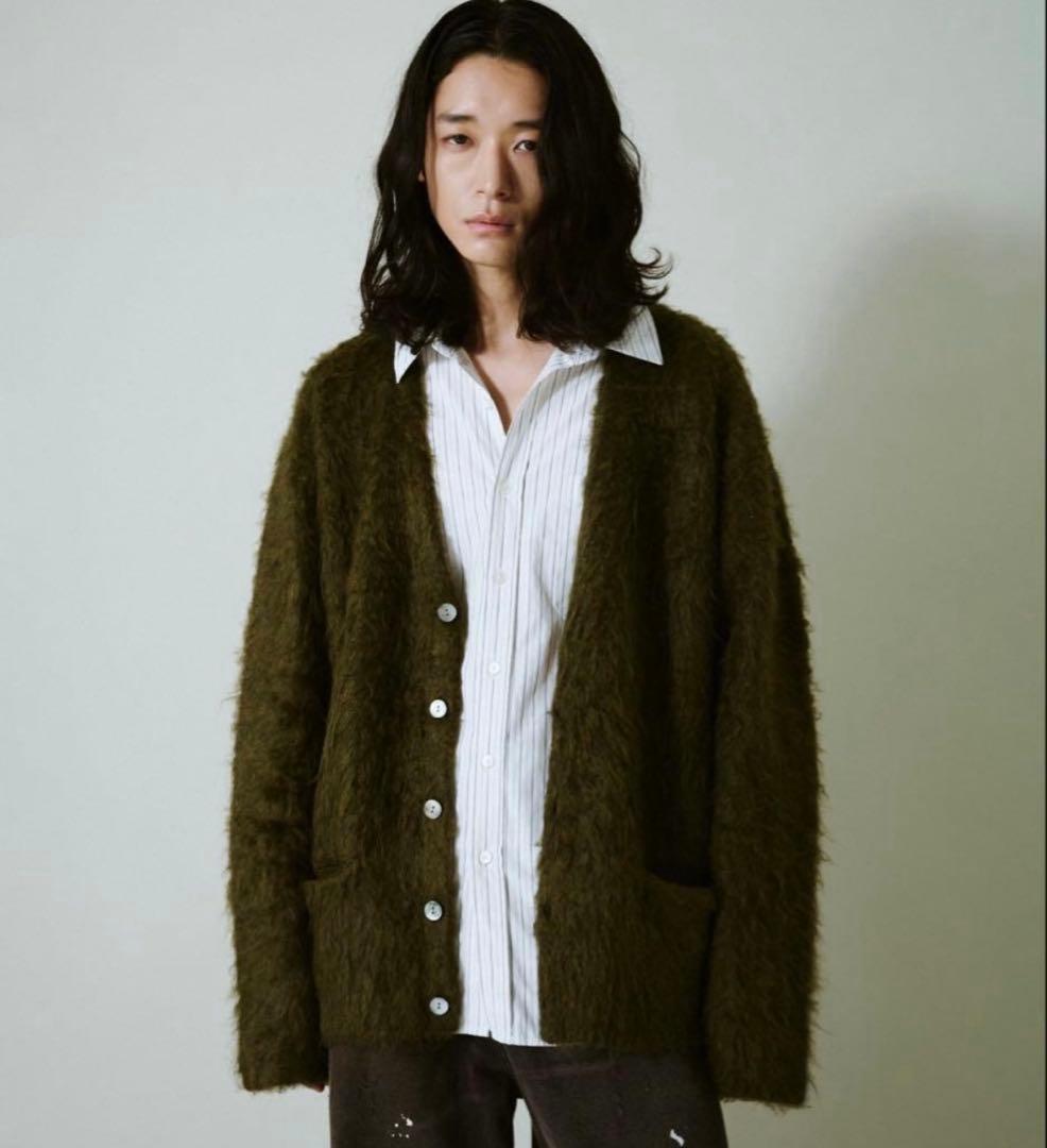 モヘアタッチスーパーシャギーカーディガン camphor wood - メルカリ