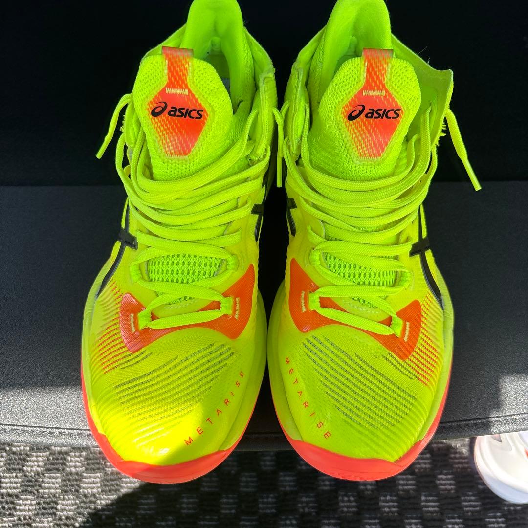 ASICS METARISE 2 バレーボールシューズ 蛍光イエロー28センチ - メルカリ