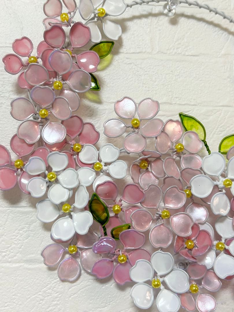 ディップフラワー・ワイヤークラフト・ワイヤーアート・リース・桜