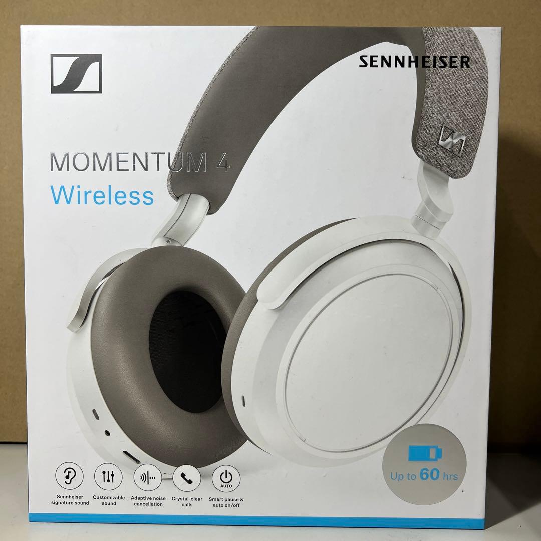 G622 未開封SENNHEISER MOMENTUM 4 Wireless 白 Sennheiser Momentum 4 Wireless (White) Over-ear noise-canceling