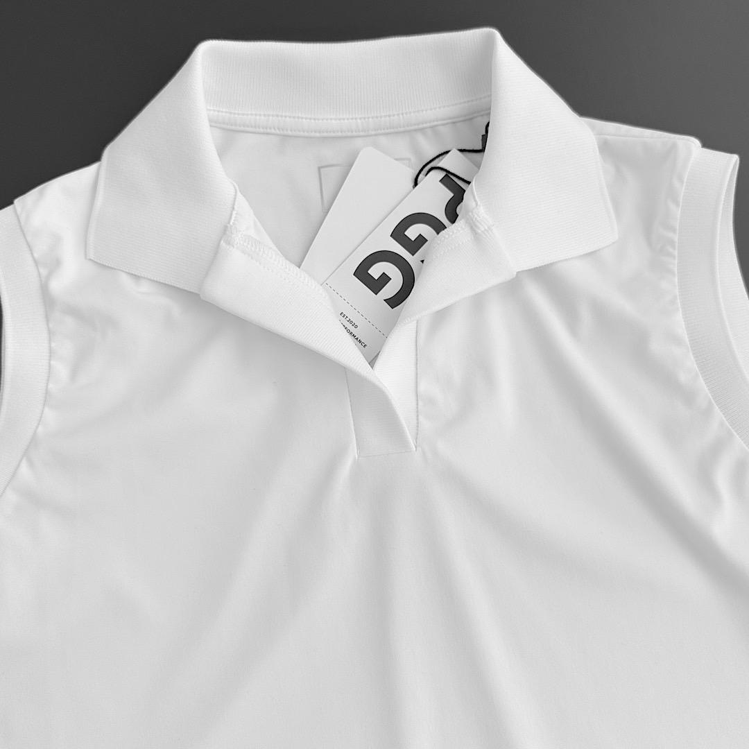 171 PGG 新品タグ付き ノースリーブポロシャツ ホワイト サイズ0(S