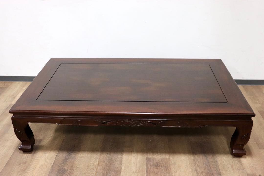 GMGF117○中澤唐木 翠峰六作 紫檀 座卓 ローテーブル リビングテーブ