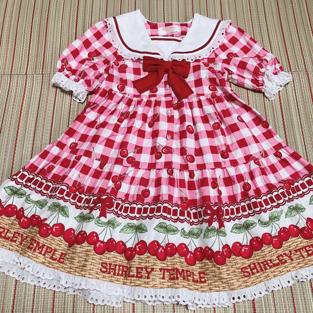 シャーリーテンプル ギンガムチェリー MI限定 120 ♡New Arrival News♡ギンガムチェリーバスケットプリントシリーズ発売