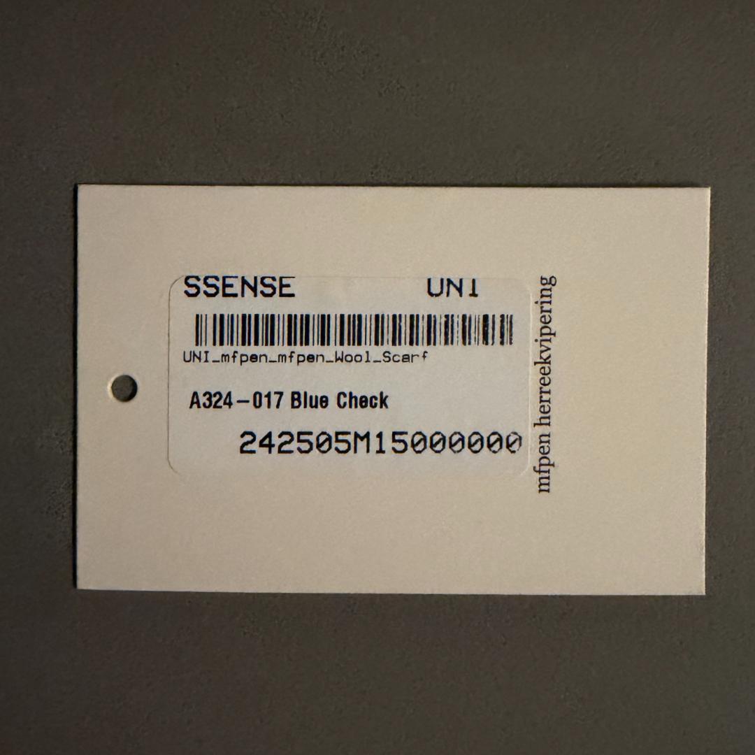 新品】MFPEN WOOL SCARF ブルー OUR's 深水光太さん着用 - メルカリ