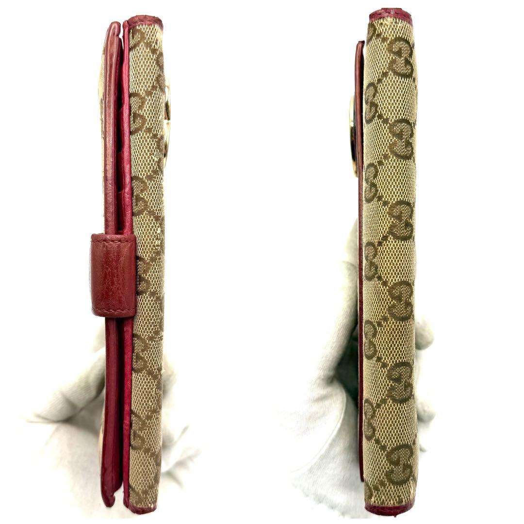 極美品✨GUCCI ラブリーハート GGキャンバス ゴールド金具 長財布
