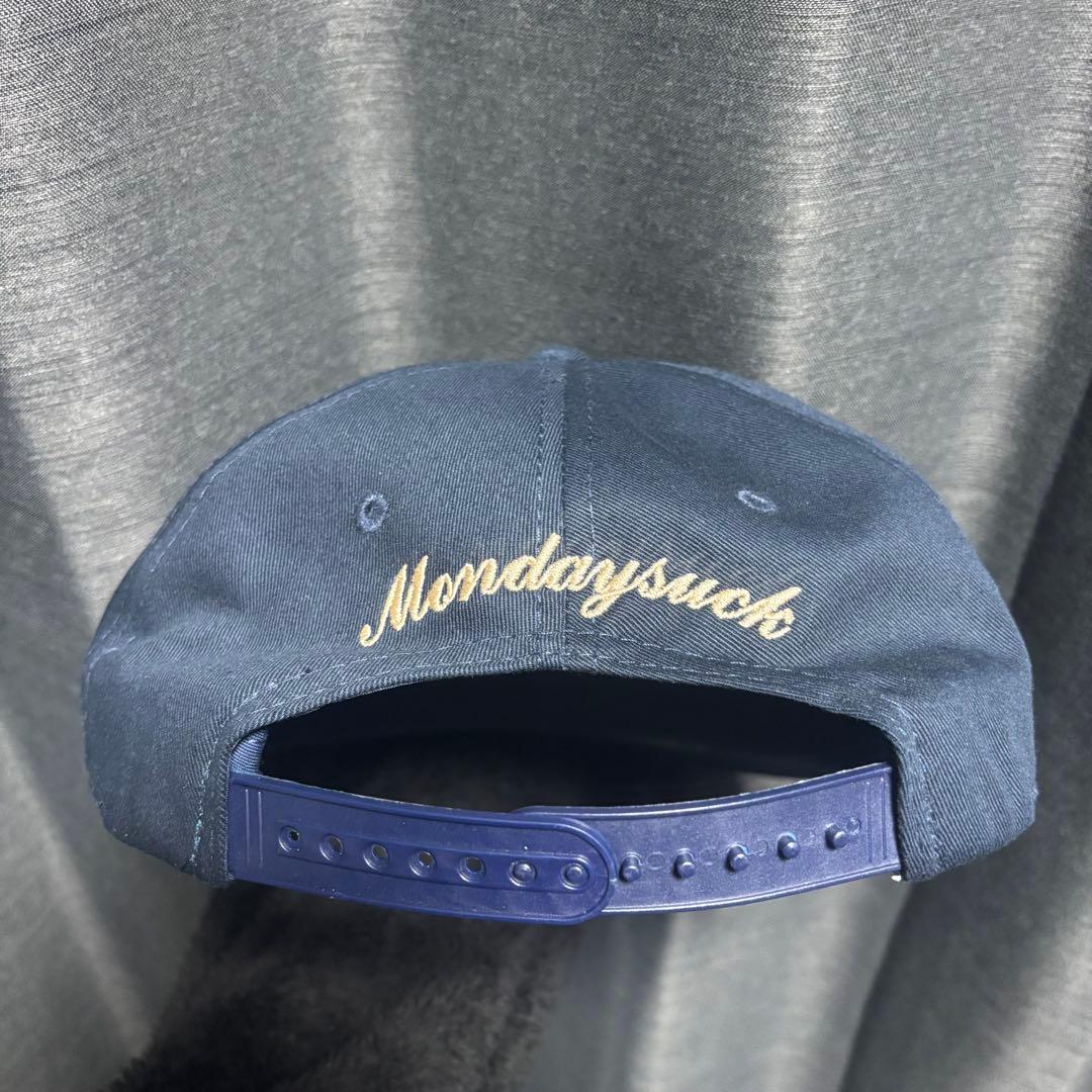 Monday suck chain stitch cap navy 即完売モデル - メルカリ