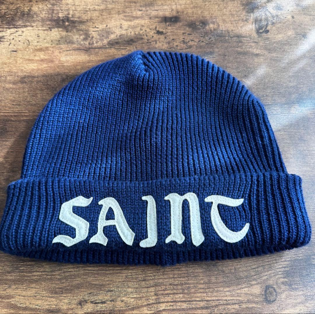 【~12/20一時値下げ】SAINT ニット帽・ビーニー ネイビー セントマイケル SAINT Mxxxxxx SAINT Knit Cap （Navy