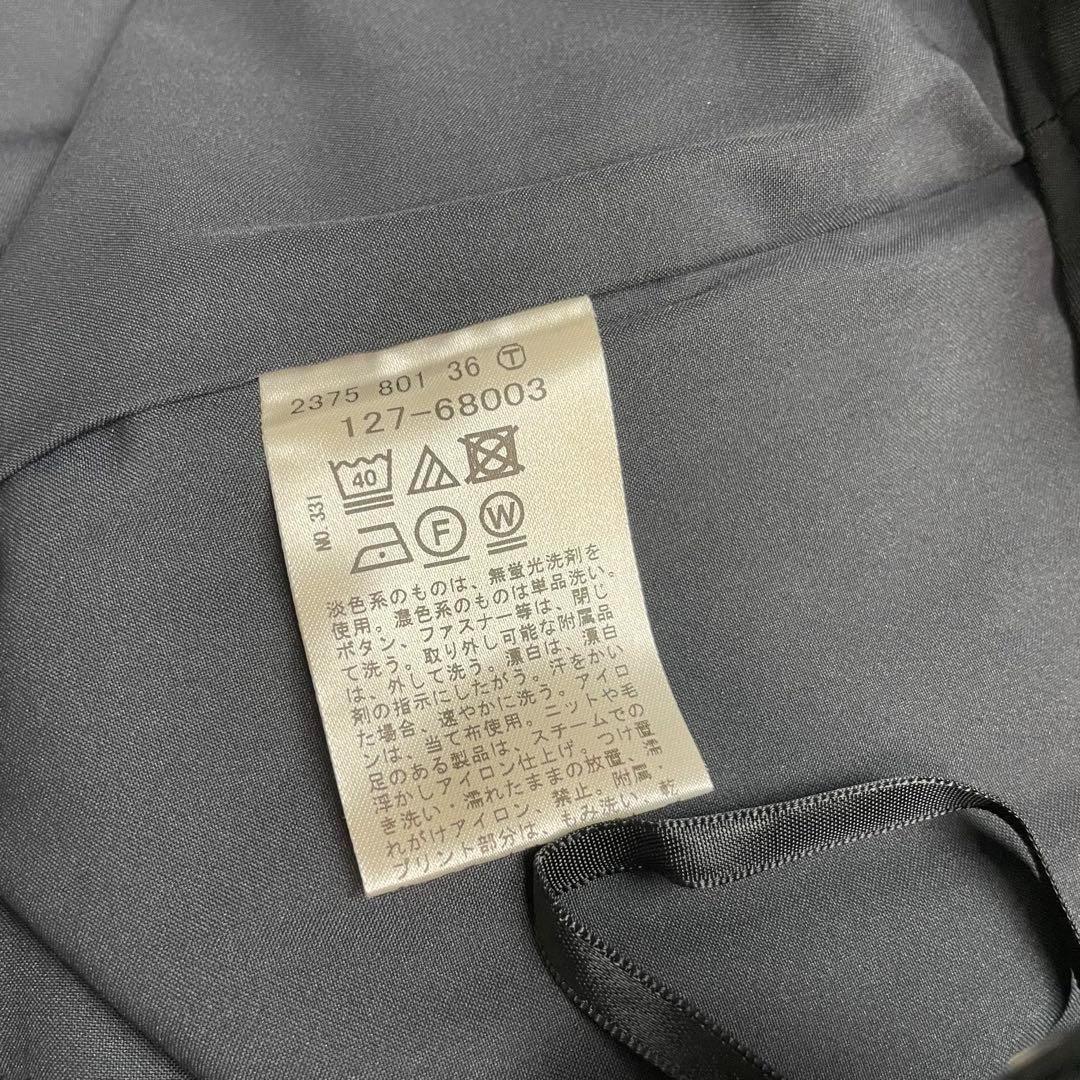 超極美品✨24SS✨インディヴィ✨ノーカラー✨パンツスースセットアップ✨