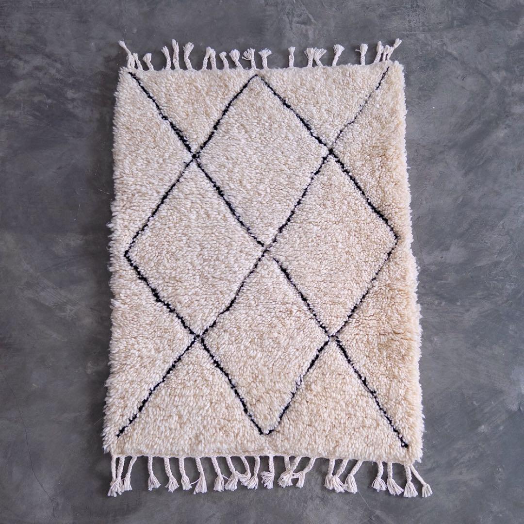 ベニワレン モロッコラグ 新品 玄関マット トライバルラグ ragmatst_z1541-zephyr-60-90