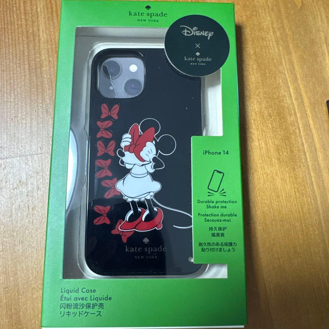 kate spade ミニーマウス iPhone 14 ケース kate spade ミニーマウス BowResin iPhone 14 携帯カバー リボン (kate