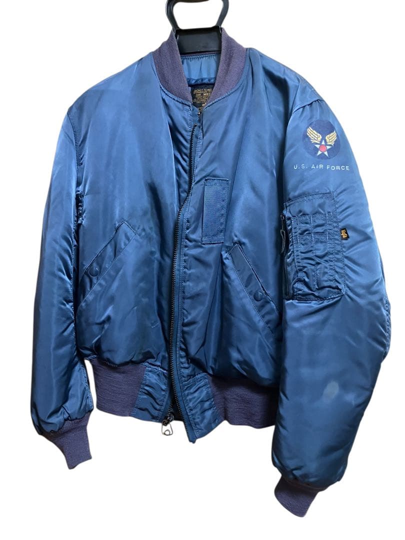 アルファU.S. AIR FORCE vintageMA-1フライトJ Mサイズ Alpha Industries（アルファ・インダストリーズ） ALPHA アルファ MA-1