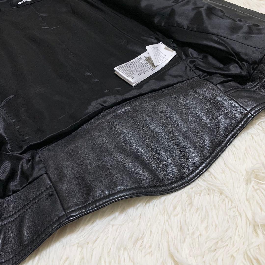 ⭐Mian⭐様専用】ディーゼル ライダースジャケット シングル 黒 XS相当