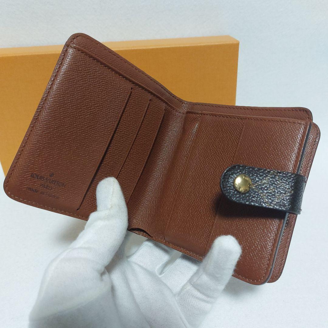 Louis Vuittonルイヴィトン モノグラム コンパクトジップ 二つ折財布