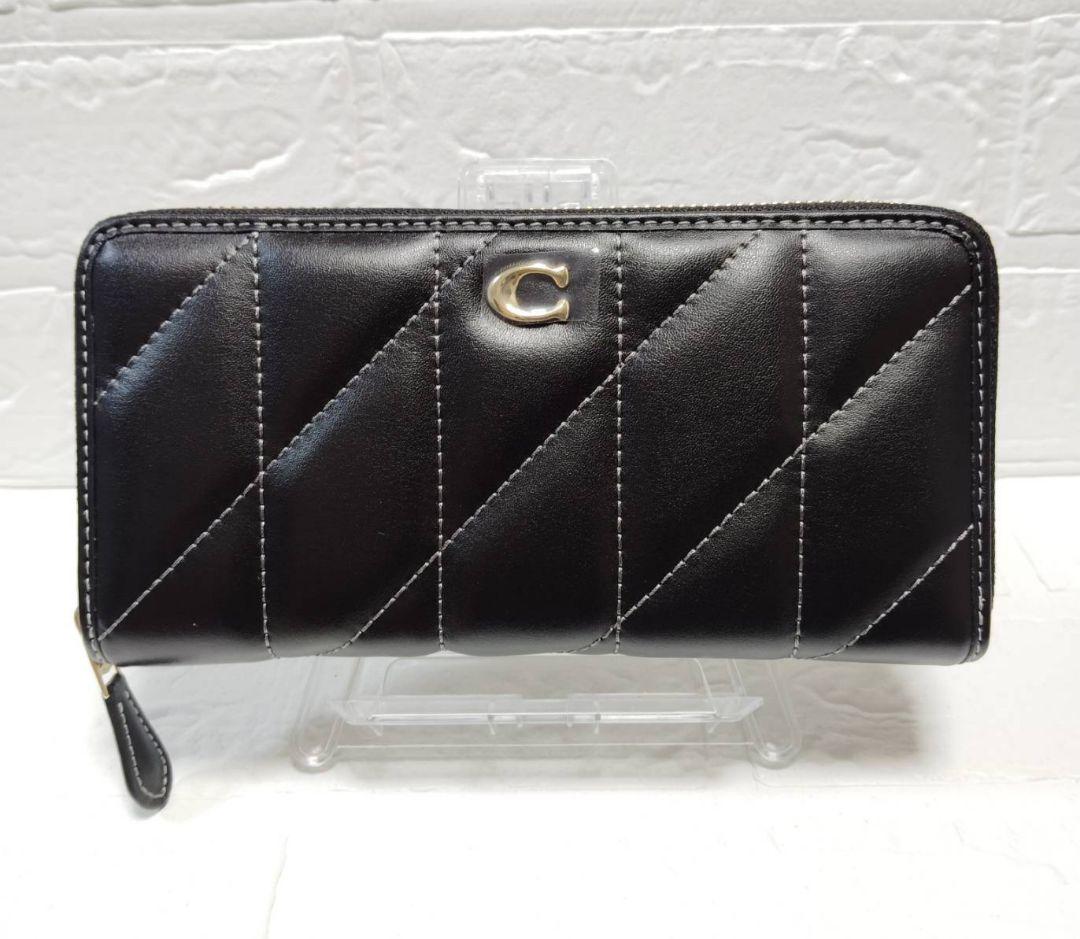 COACH 長財布 キルティング ブラック - メルカリ