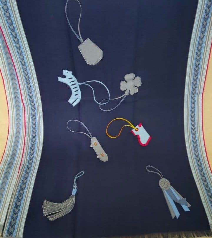 【12/1まで15%引き】Hermès　レクタングル　《エ・グリ・グリ》マフラー