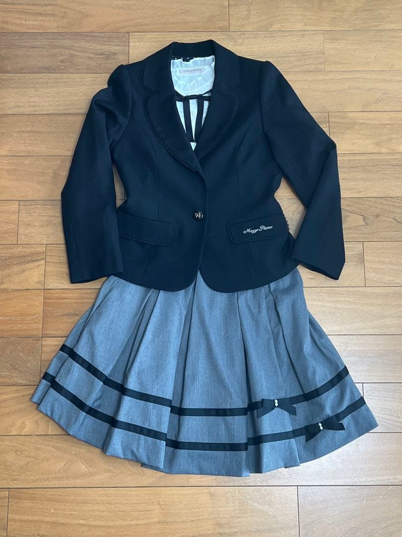 メゾピアノ　ジュニア　フォーマルスーツ　卒業式　発表会 卒業式 靴セット メゾピアノ 入学式 七五三 結婚式 小学生 フォーマル