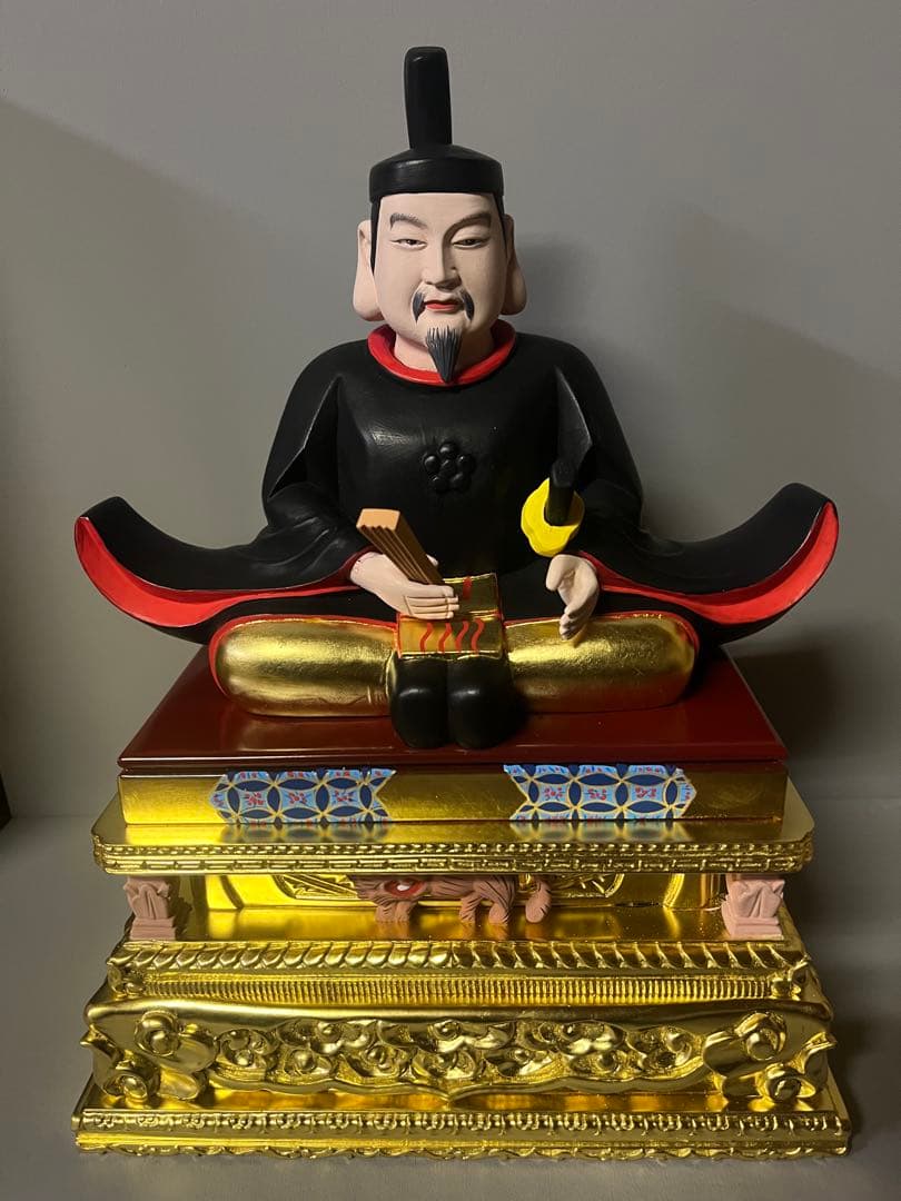特別値引　菅原道真公　木彫り　彩色　天神様　学問の神様　大　23 天神様【木彫】 – 宇津彫刻店