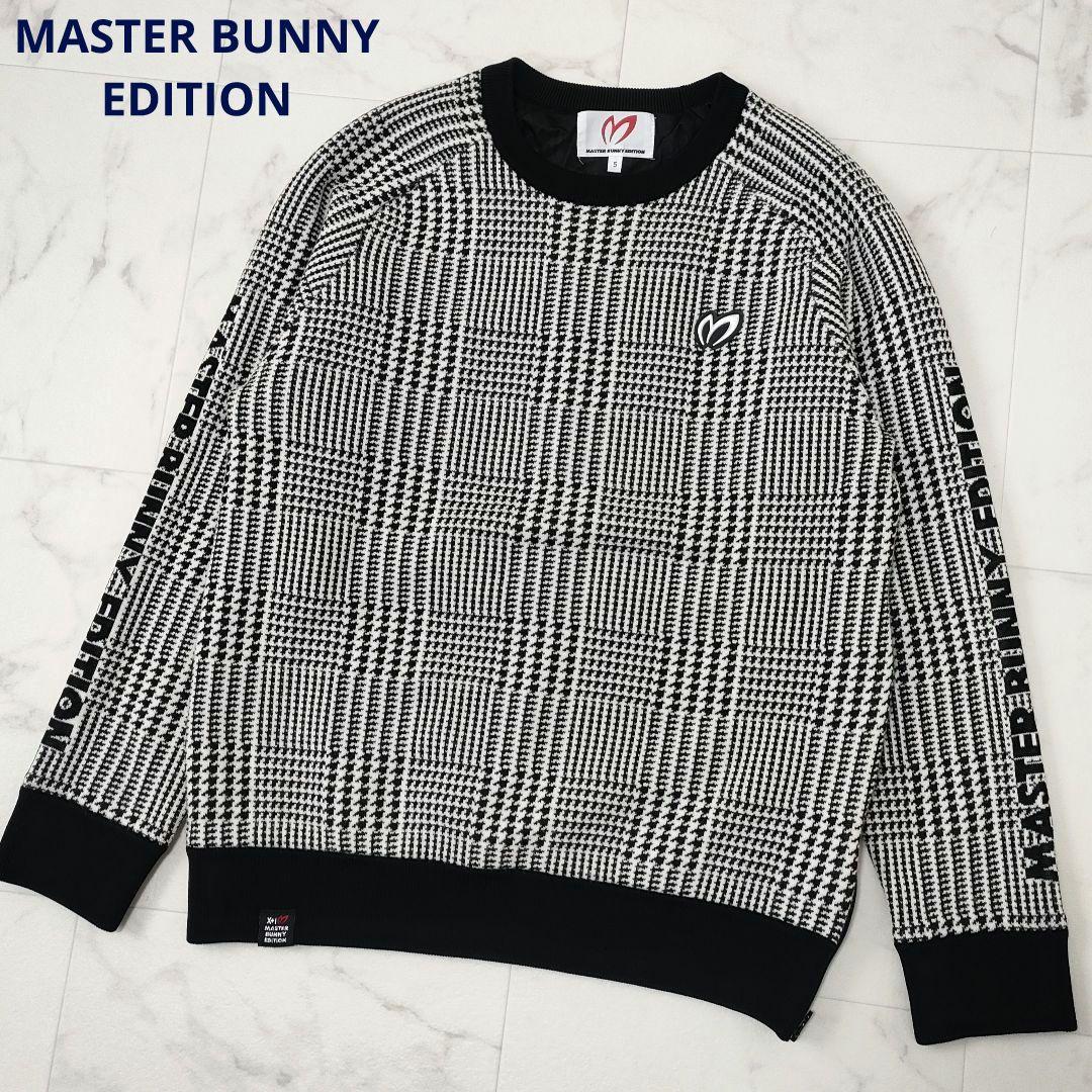 マスターバニーエディション　ニット　スニードジャック　千鳥柄チェック　ロゴ　5 新品】MASTER BUNNY EDITION マスターバニーエディション 758-2266907