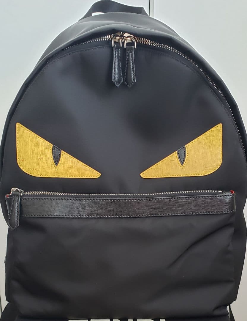 FENDI フェンディ モンスターバックパック 黒 FENDI】 モンスター バグズ バックパック リュック ブラック (FENDI