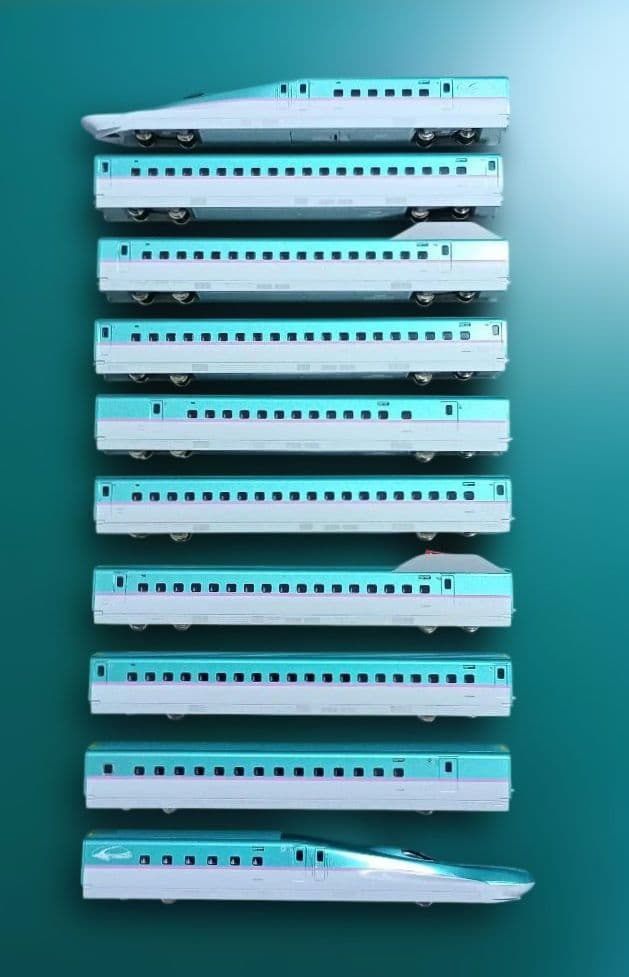 KATO　E5系新幹線　はやぶさ　基本+増結セット Amazon | KATO Nゲージ E5系新幹線「はやぶさ」増結セットA (3両) 10