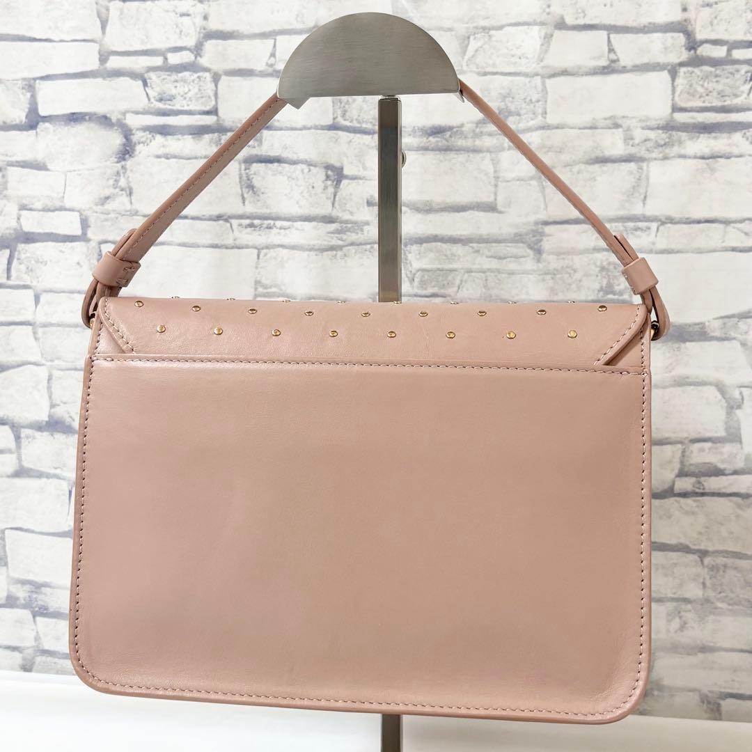 極美品✨FURLA フルラ・2wayショルダーバッグ レザー ゴールドスタッズ