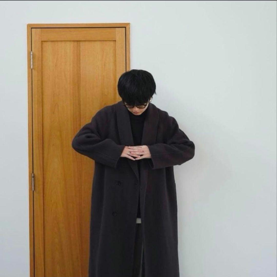 LIDNM Super 140s SHAWL COLLAR CAPE COAT - メルカリ