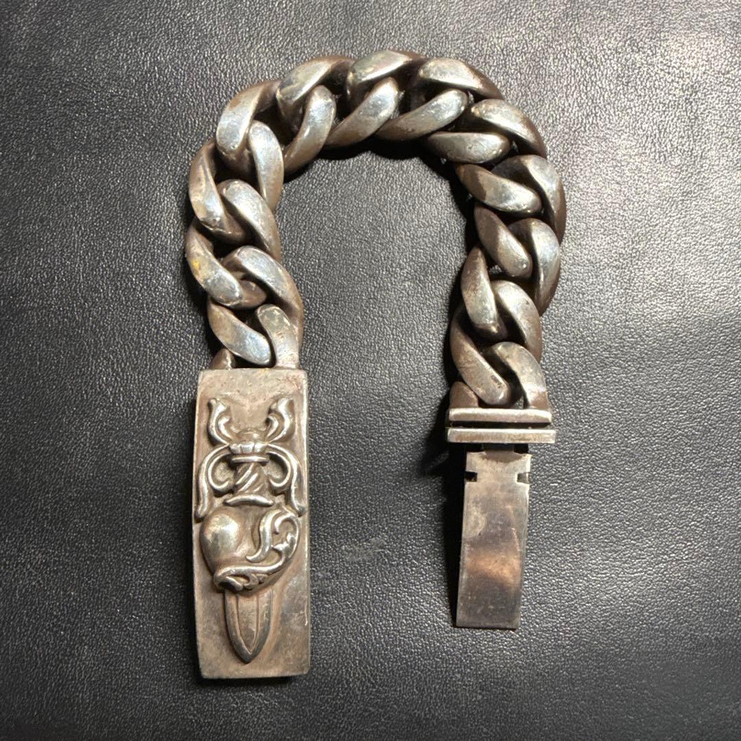 【原本付】クロムハーツ /ダガーハートIDクラシックリンク ブレスレット CHROME HEARTS 銀座店 クロムハーツ クラッシクリング オールド ダガー
