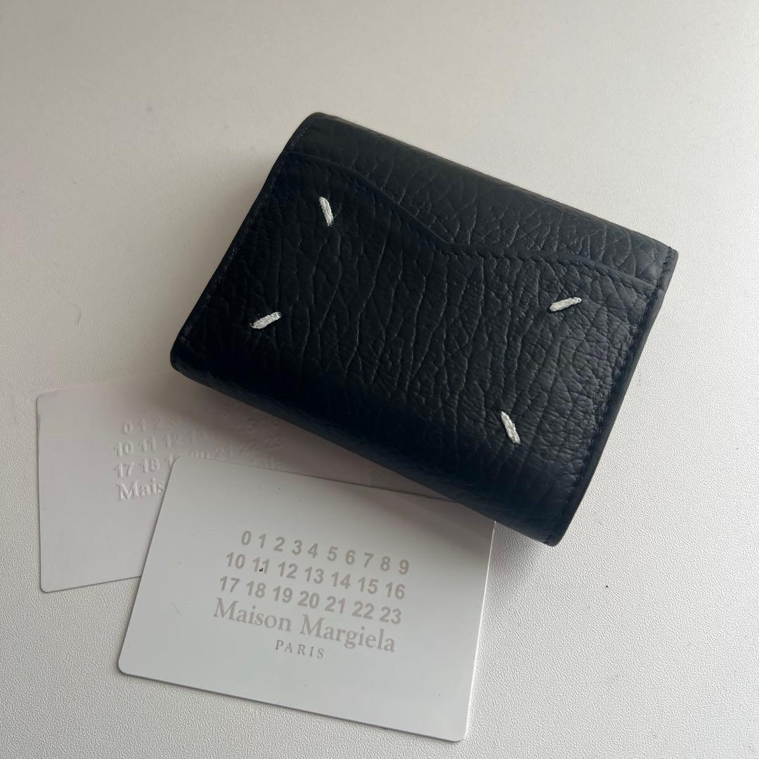 39 美品 Maison Margiela メゾン マルジェラ 3つ折り財布 Maison Margiela（メゾンマルジェラ） 三つ折り財布 ミニ財布 ブラック