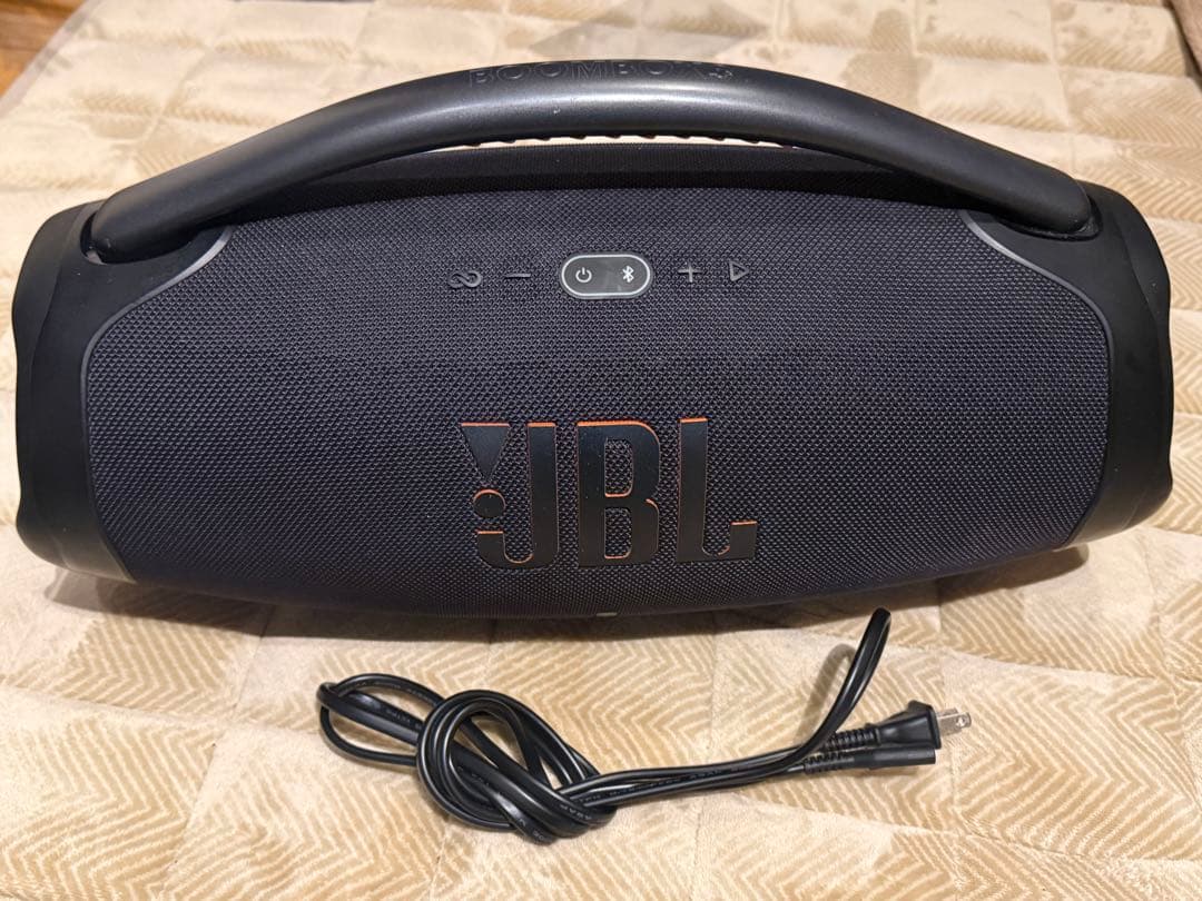 電源ケーブル付JBL BOOMBOX3ポータブル Bluetoothスピーカー 3ウェイ構造の採用によりパワフルサウンドがアップグレード 防塵防水に