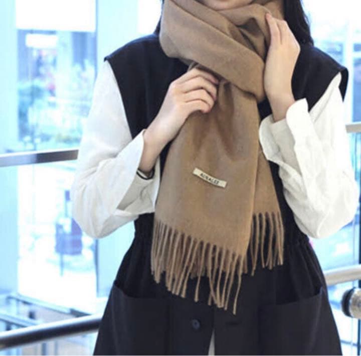 AURALEE オーラリー ベビーキャメル ワイドストール - メルカリ