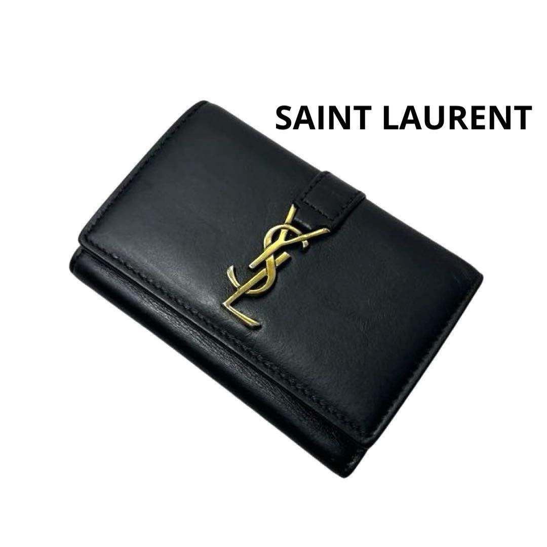 サンローラン　6連　キーケース　カードケース　ゴールド金具 Yves Saint Laurent イヴ・サンローラン 6連キーケース ハートロゴ
