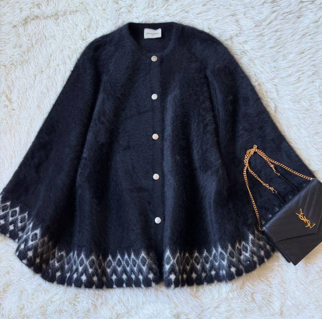 ユナイテッドアローズ フォックス カシミヤ ジャカードケープ ニット