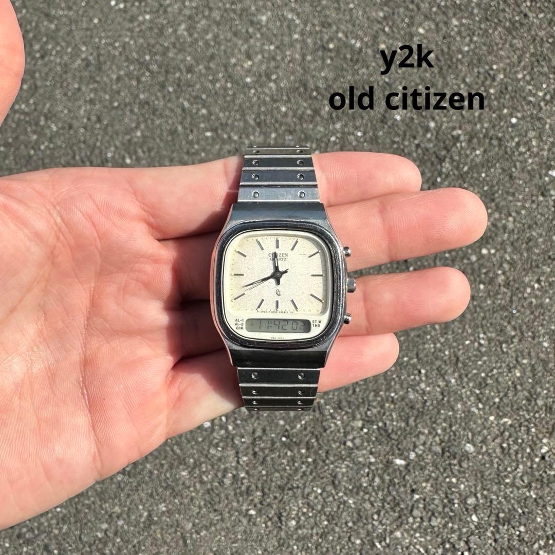 新品電池】citizen レクタンギュラー スクエア ヴィンテージ tank