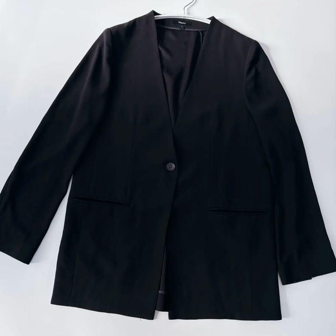 美品✨Theory POWDER CREPE パンツスーツセットアップ M 黒 - メルカリ