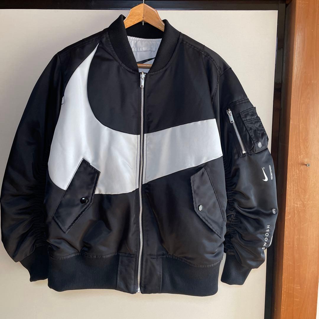NIKE BIG SWOOSH ボンバージャケット MA-1 リバーシブル - メルカリ