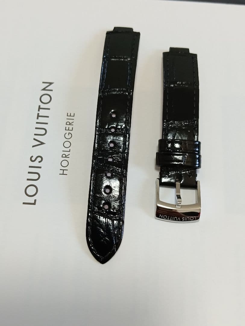 ルイヴィトンタンブール用替えベルト　Sサイズ　ストラップ　アリゲーター　ブラック LOUIS VUITTON（ルイ・ヴィトン） タンブール替えベルト ブルー