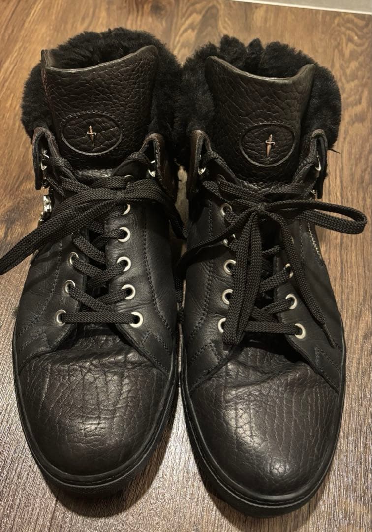 Cesare Paciotti ブラック CESARE PACIOTTI Men buckle strap black leather plai toe dress