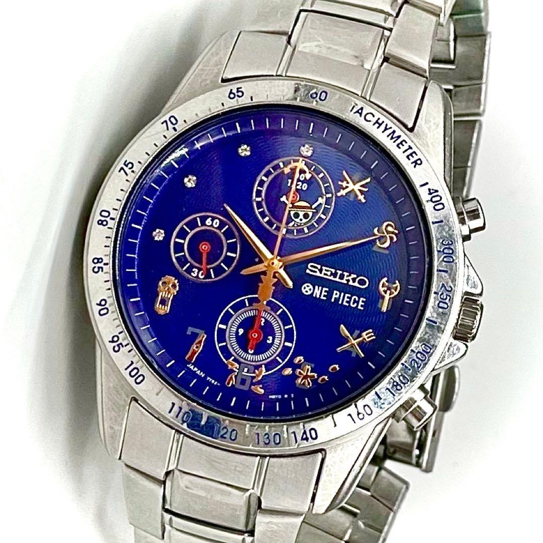 新品電池✨️箱付き SEIKO ワンピース 20周年記念 限定腕時計 ONE PIECE」アニメ20周年記念！ 麦わらの一味の出会いの軌跡を文字盤に